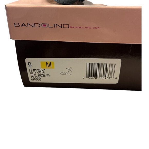 Bandolino Open Toe Wedge Platform Sandal Size 9M Turquoise - Picture 5 of 9